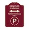 Signmission Reserved Parking Permit Parking W/and Bidirectional Arrow Aluminum Sign, 24" x 18", BU-1824-23146 A-DES-BU-1824-23146 - alternate 1